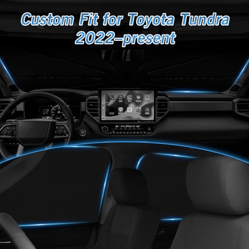 Windshield Sun Shade Umbrella for Toyota Tundra 2022 2023 2024 2025 2026 Rear Window Shades 100% UV Protection and Blackout Privacy 5PCS Car Window Covers Accessories (5-Piece Set | Fits Toyota Tundra 2022-2026)