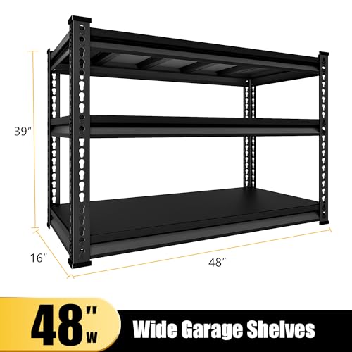 48" W Garage Shelving Heavy Duty (48"W x 16"D x 39"H)