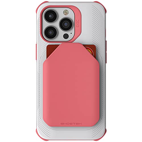 EXEC iPhone 13 mini Case with Card Holder For Women Girls Works with Magnetic Car Mounts Cardholder is Detachable to Support MagSafe Charger Designed for 2021 Apple iPhone 13mini (iPhone 13 mini / Pink)