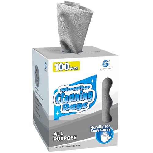 Microfiber Cleaning Cloth 100 Pack (Grey)