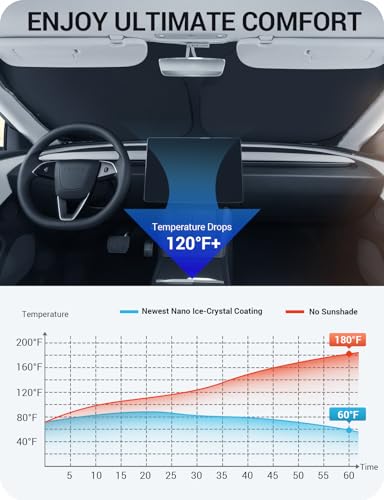 Windshield Sunshade for 2026 Tesla Model Y Model Y L Model 3