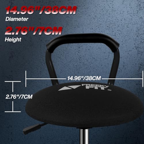 Garage Stool Adjustable Height Swivel Work Mechanic Shop Stool with Backrest (Black)