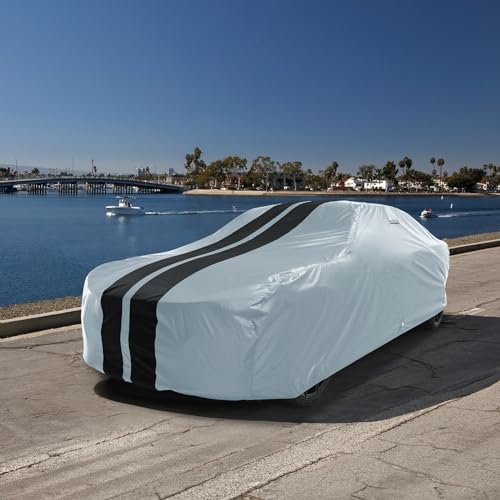Car Cover All Weather for 1949 (79. Styleline Deluxe Wagon 1949-1952 / Gray / Black (Stripe))
