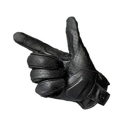 Updated Goatskin Leather Motorcycle Gloves Men Touchscreen Anti (Updated,perforated / Large)