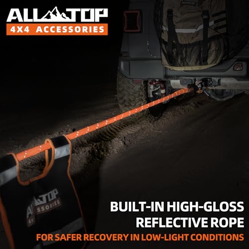 Kinetic Rope Kit (1"x30' (Orange Reflective) + 2pcs Soft Shackle)