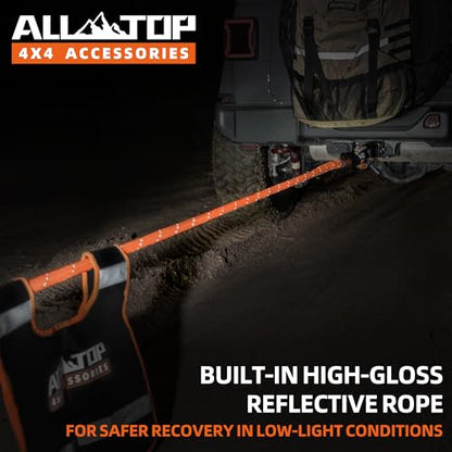 Kinetic Rope Kit (1"x30' (Orange Reflective) + 2pcs Soft Shackle)