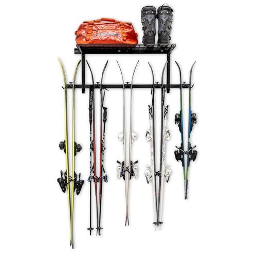 Lone Peak Ski Storage Rack and Wall Shelf (Ski Rack + Shelf)