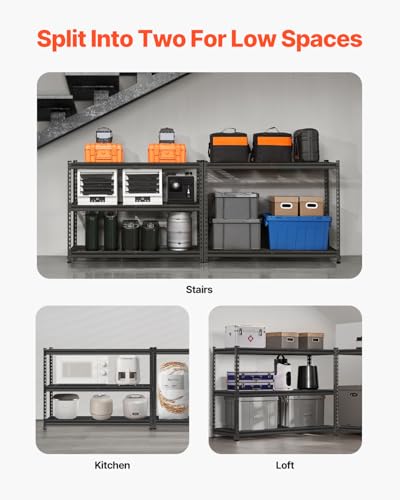 Storage Shelves (Black / 18" D x 48" W x 72" H)