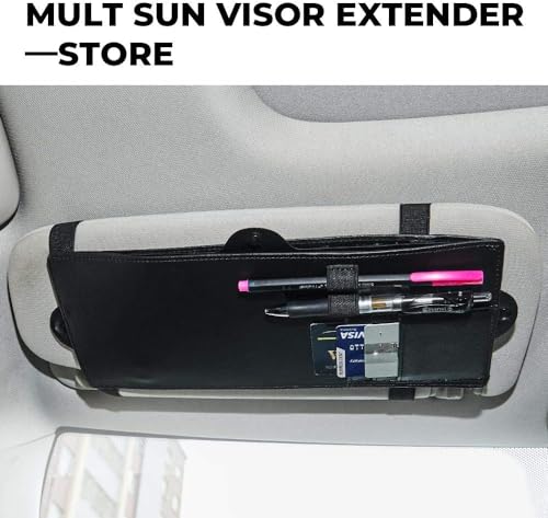 Car Sun Visor Sunshade Extender (Black / 1 Pack)