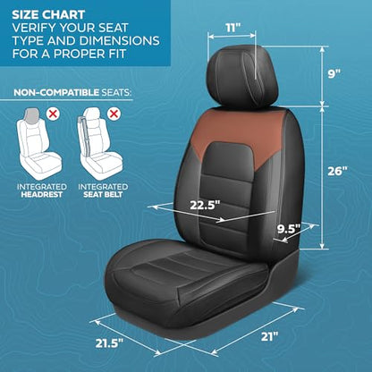 Curated Western Estate Napa Leather Seat Covers for Cars & SUVs (Western Estate / Front Seats)