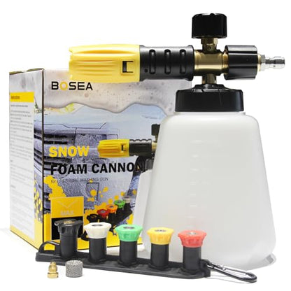 Foam Cannon with Pressure Washer Tips and Nozzle Holder (Foam Canon with 5 Nozzles)