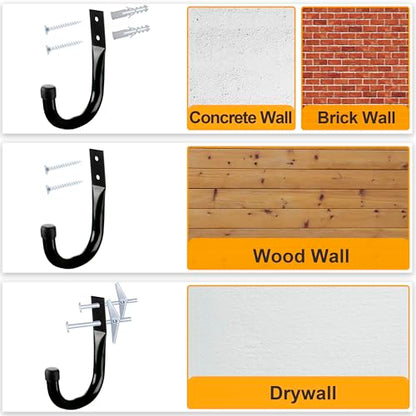 Metal Wall Hooks for Hanging Heavy Duty (3.5''-6pcs)