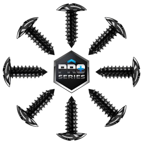 Black Oxide Stainless Steel License Plate Screws for License Plates (C (Black Oxide))