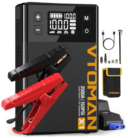 X1 Jump Starter with Air Compressor for Up to 8.5L Gas (Black)