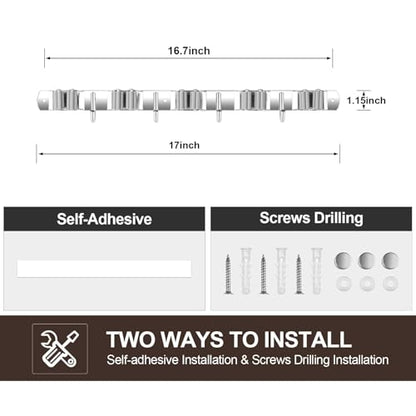 Broom Holder Wall Mount (1Pack 5R4H / Gray)