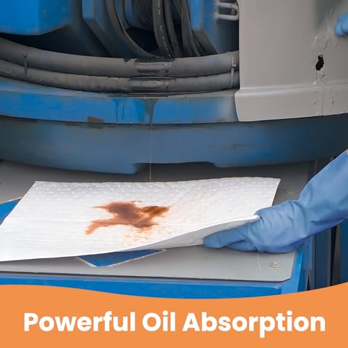 Oil Only Absorbent Pads 17.5" x 13.5" Heavyweight Oil Absorbing Mats