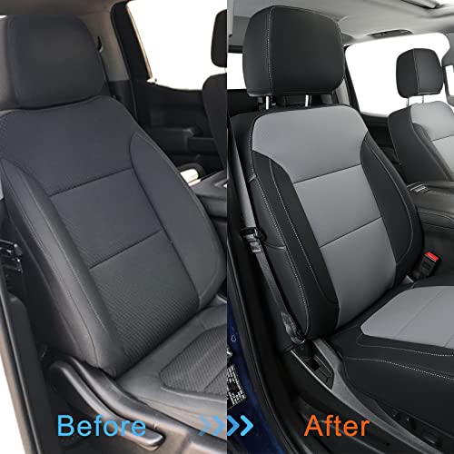 Custom Fit Seat Covers for 2019 (A ( 2019-2024 Crew Cab) / Black & Gray)