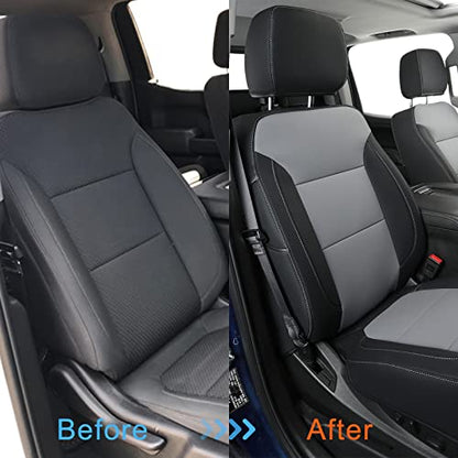 Custom Fit Seat Covers for 2019 (A ( 2019-2024 Crew Cab) / Black & Gray)