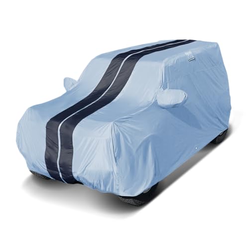 SUV Car Cover Waterproof All Weather for 2007 (Gray / Black (Stripe) / 60. Tahoe 2007-2020)