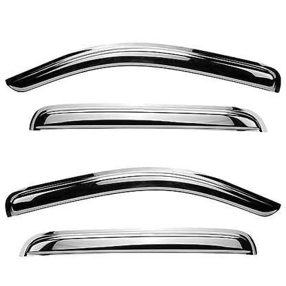 Chrome Window Visor Rain Guards for 2010 (10-17 GMC Terrain (Chrome))