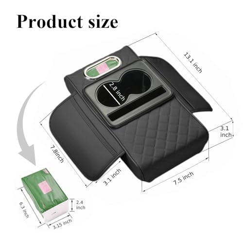 Car Arm Rest Cover Pad (Black)