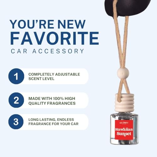 CANDECraftCo 2 Pack Hanging Car Air Freshener Diffuser for Essential Oils