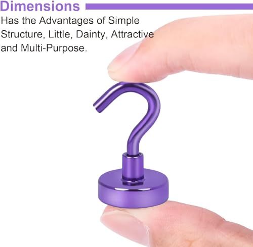 Magnetic Hooks 20pcs 30lbs Cruise Essentials 2026 Magnet Hook Purple (Purple / 0.63in)