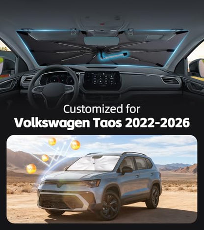 Windshield Sun Shade for Volkswagen Taos 2022 (Fit for Volkswagen Taos 2022-2026)