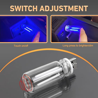 2PCS Car USB Lights (Blue)