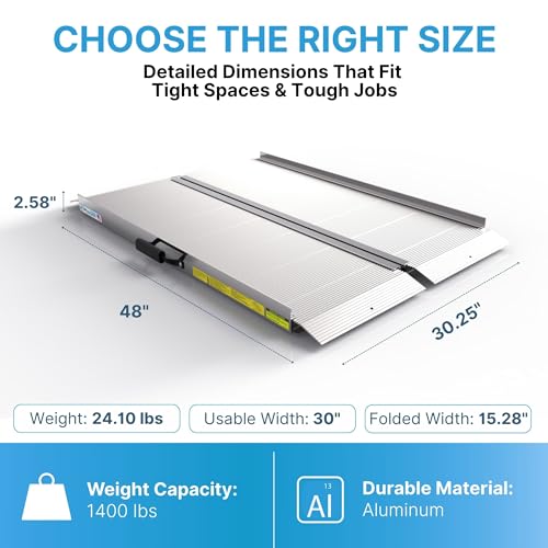 Traverse Aluminum Singlefold Folding Ramp (4 Foot / Singlefold)
