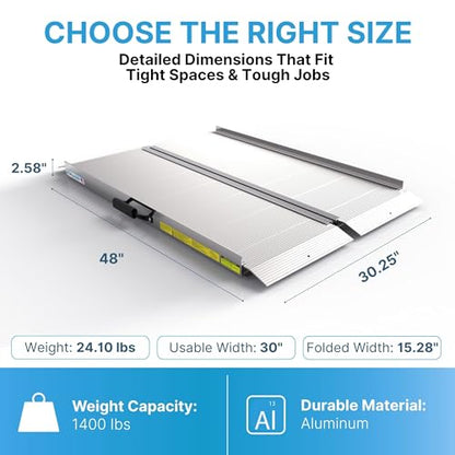 Traverse Aluminum Singlefold Folding Ramp (4 Foot / Singlefold)