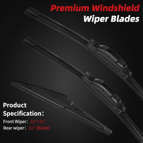 Windshield Wiper Blades Replacement for Jeep Grand Cherokee 2014 (22"+21"+11")