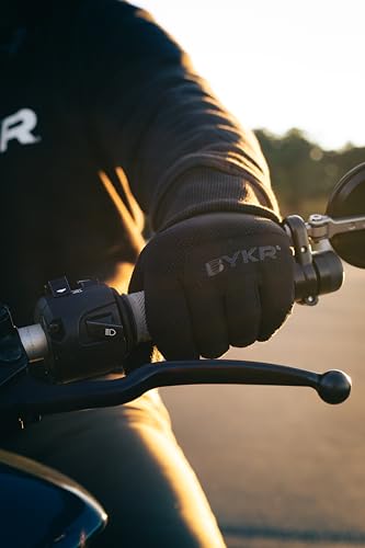 All Weather Motorcycle Gloves for Men & Women (Black / Large)