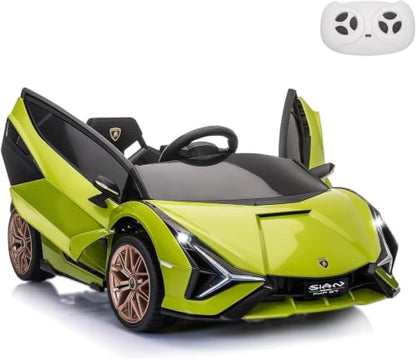Licensed Lamborghini 12V Kids Electric Car by TOBBI w (Green)