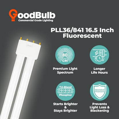 PLL36 841 36W 16.5" Twin Tube Compact Fluorescent Light Bulb 4 (4100k / 10 Count (Pack of 1))