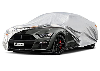 6 Layers Waterproof Car Cover for Ford Mustang (LM-Silver / 28. Custom Fit Ford Mustang)