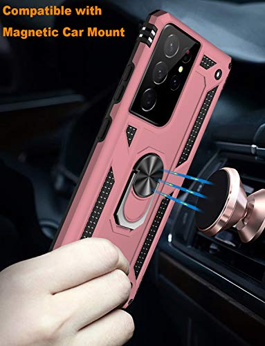 for Galaxy S21 Ultra Case (Galaxy S21 Ultra (Large 6.8") / Rose Gold)