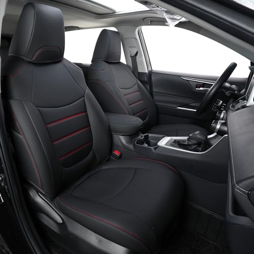 Rav4 Hybrid Seat Covers (#2 2019-2025 RAV4 Hybrid (Not for XSE/SE/Plug-in) / Black&Red)
