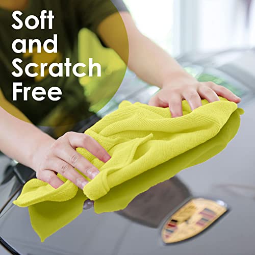 Microfiber Cleaning Cloths (Pack of 36 - 16x16 Inches / Multi 2)