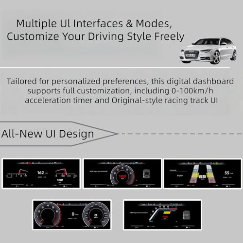 12.3” Digital Instrument Cluster for Audi Q5 2009