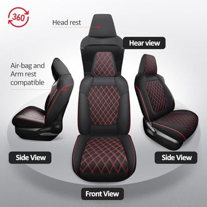 Car Seat Covers Full Set for Toyota RAV4 2019 (Red / 2019-2025 RAV4 Hybrid(Non XSE&2022-2025 SE Hybrid))