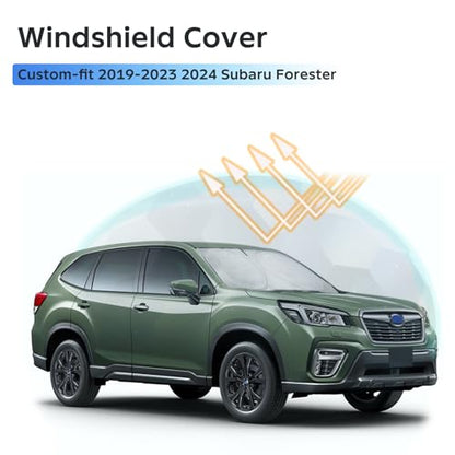 Windshield Sun Shade for 2019 (Custom-fit 2019-2024 Subaru Forester)