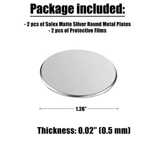 Replacement Metal Plates Set for Magnetic Car Phone Holders (Silver / 2 Pack)