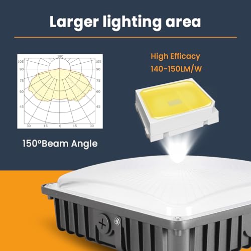 100W LED Canopy Lights 4Pack