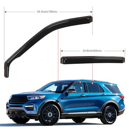Side Window Rain Guards for 2020 (Ford Explorer 2020-2026)