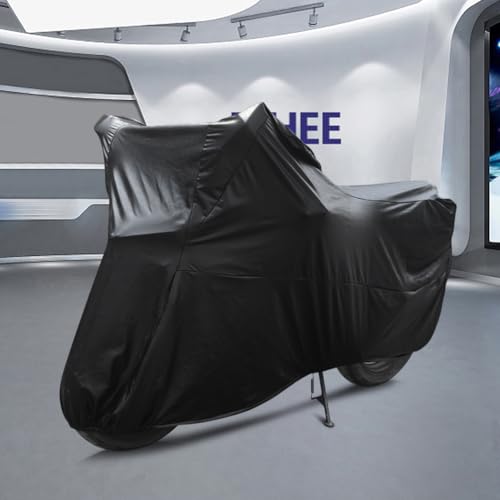 Motorcycle Cover Soft Stretch Waterproof Motor Cover Dustproof Durable Motorbike Cover for Indoor and Outdoor (96 x 49 x 41 inches)