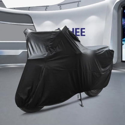 Motorcycle Cover Soft Stretch Waterproof Motor Cover Dustproof Durable Motorbike Cover for Indoor and Outdoor (96 x 49 x 41 inches)