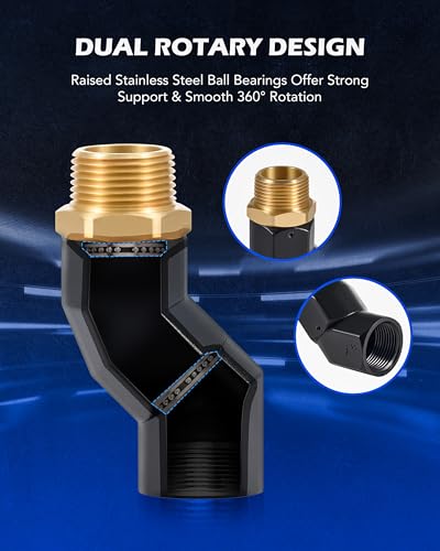 OMT 2pcs 1" NPT Fuel Hose Nozzle Swivel Kit (2PCS 1"NPT / Fuel Hose Nozzle Swivel)