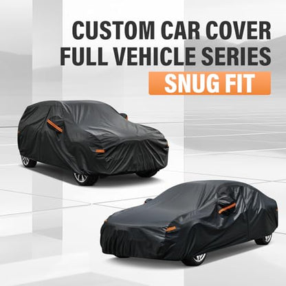 Sedan Car Cover Waterproof All Weather (PE-Black / 2 A2 Fit Sedan-Length (169" To 178"))