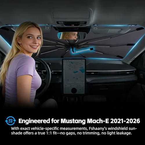 Windshield Sun Shade Umbrella for Ford Mustang Mach (For Ford Mustang Mach-E 2021-2026)